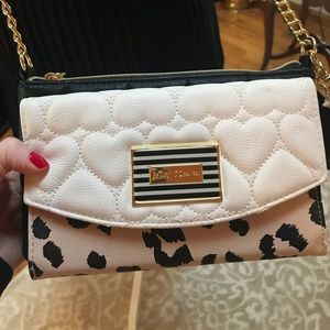 Betsey Johnson cheetah print crossbody